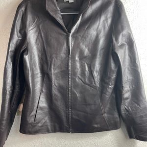 Talora Lambskin Leather Jacket Sz M